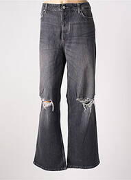 Jeans coupe large effet usé délavé taille haute gris TOMMY HILFIGER femme