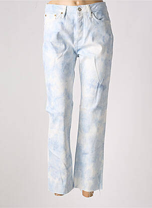 Jeans coupe droite stretch taille normale bleu REIKO femme
