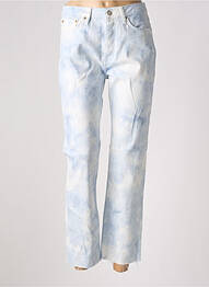 Jeans coupe droite stretch taille normale bleu REIKO femme