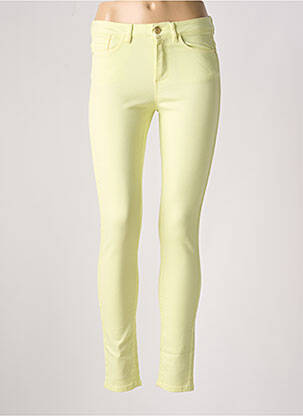 Jeans coupe slim stretch taille normale jaune ONE STEP femme