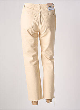 Jeans coupe droite taille haute taille haute beige REIKO femme