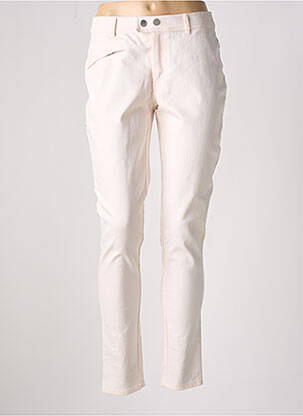 Pantalon slim tissage popeline taille normale rose MIA SOANA femme