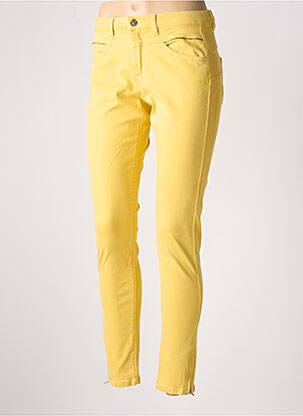 Jeans coupe slim stretch taille normale jaune ONE STEP femme