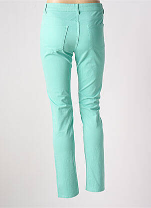 Pantalon slim tissage popeline taille haute vert WEILL femme