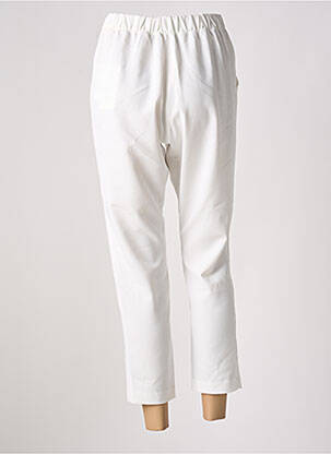 Pantalon 7/8 taille haute taille haute blanc REIKO femme