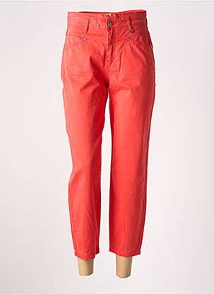 Pantalon 7/8 taille haute taille haute rouge MADO ET LES AUTRES femme