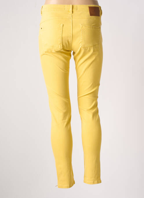 Jeans coupe slim stretch taille normale jaune ONE STEP femme
