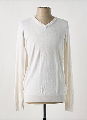Pull col v manches longues blanc EDWEEN PEARSON homme