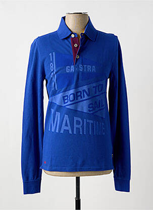 Polo manches longues manches longues bleu GAASTRA homme
