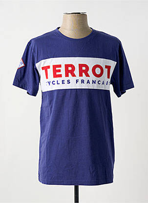 T-shirt coupe droite manches courtes bleu TERROT homme
