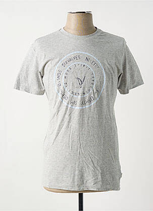 T-shirt coupe droite manches courtes gris SIX VALVES homme