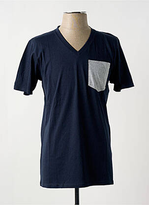 T-shirt coupe droite manches courtes bleu SLAZENGER homme