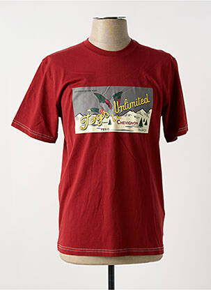 T-shirt coupe droite manches courtes rouge CHEVIGNON homme
