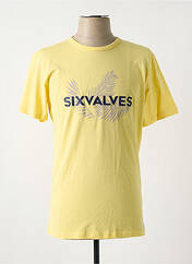 T-shirt jaune SIX VALVES pour homme seconde vue