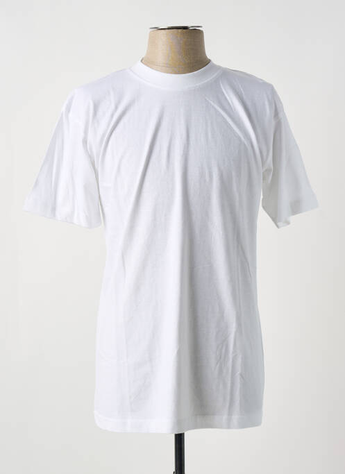 T-shirt coupe cintrée manches courtes blanc SLAZENGER homme