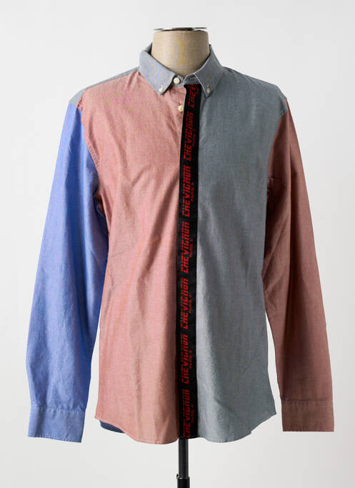 Chemise manches longues bleu CHEVIGNON pour homme