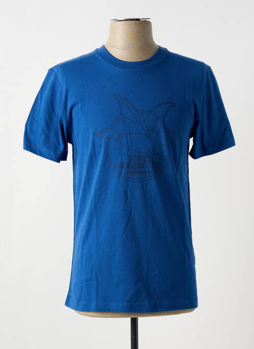 T-shirt bleu CHEVIGNON pour homme
