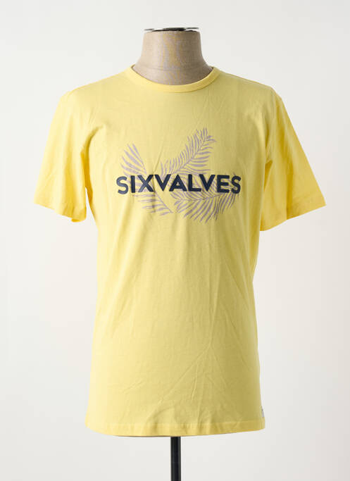 T-shirt jaune SIX VALVES pour homme