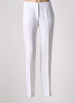 Pantalon droit tissage crêpe taille normale blanc WEILL femme
