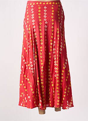 Jupe longue imprimé fantaisie rouge RALPH LAUREN femme