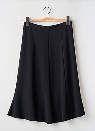 Jupe mi-longue coupe droite évasée sur le bas noir WEILL femme