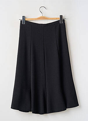 Jupe mi-longue coupe droite évasée sur le bas noir WEILL femme