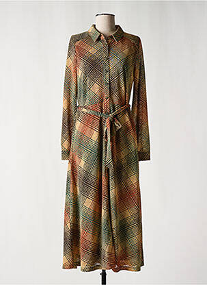 Robe longue manches longues manches longues vert KING LOUIE femme