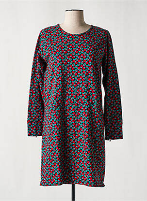 Robe courte fermeture zippée au dos manches longues rouge PRINCESSE NOMADE femme