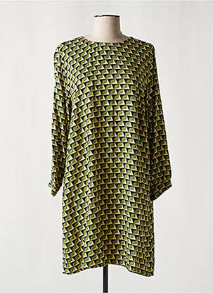 Robe courte manches 3/4 manches 3/4 vert MADEMOISELLE YEYE femme
