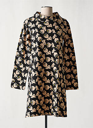 Robe courte manches longues manches longues beige PRINCESSE NOMADE femme