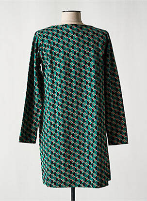 Robe mi-longue manches 3/4 manches 3/4 vert PRINCESSE NOMADE femme