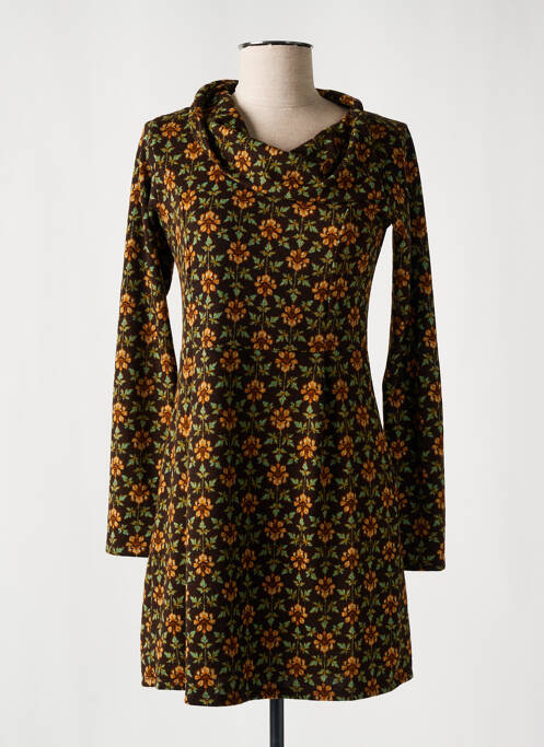 Robe courte marron LINGAM pour femme