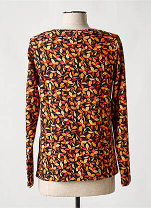 Pull coupe cintrée manches longues jaune AGATHE & LOUISE femme