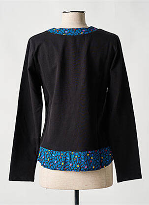 Sweat-shirt stretch manches longues noir AGATHE & LOUISE femme