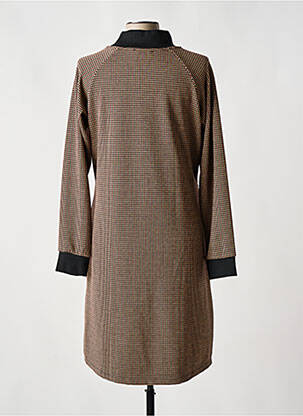 Robe mi-longue manches longues manches longues beige MADEMOISELLE YEYE femme