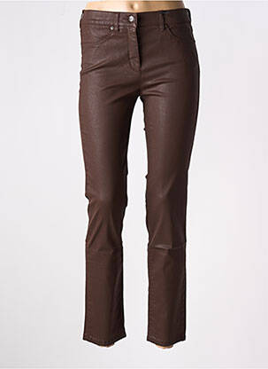 Jeans coupe slim stretch taille normale marron TONI femme