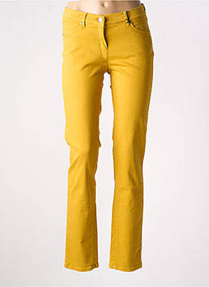 Jeans coupe slim stretch taille normale jaune TONI femme