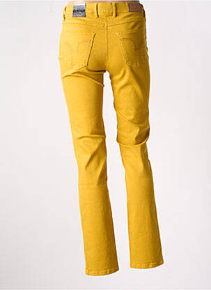 Jeans coupe slim stretch taille normale jaune TONI femme