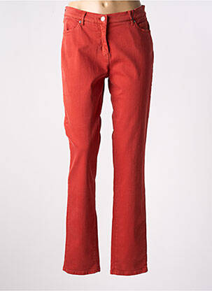 Jeans coupe slim stretch taille normale orange TONI femme