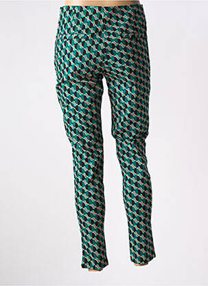 Pantalon 7/8 taille haute taille haute vert PRINCESSE NOMADE femme