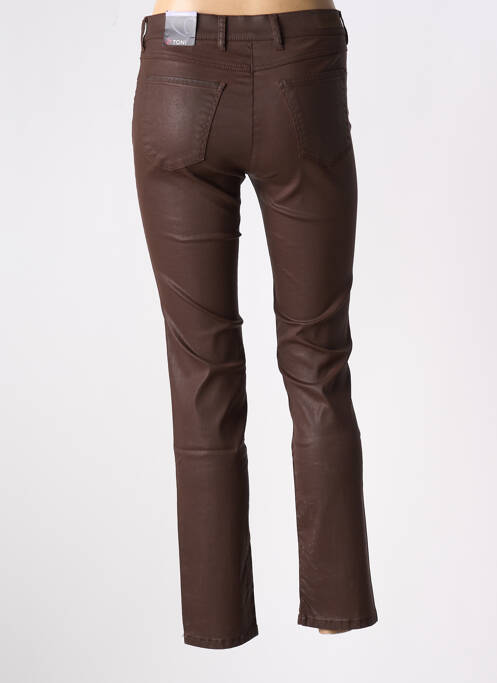 Jeans coupe slim stretch taille normale marron TONI femme