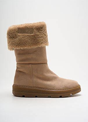 Bottines/boots fourrée talon de 4 à 6cm beige UNISA femme