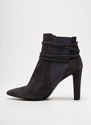 Bottines/boots nubuck talon de 7 à 9cm gris STUART WEITZMAN femme