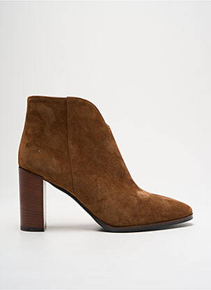 Bottines/boots nubuck talon de 7 à 9cm marron MA+DE|94 femme