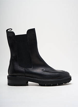 Bottines/boots matière lisse talon de 4 à 6cm noir MAT:20 femme