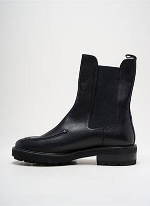 Bottines/boots matière lisse talon de 4 à 6cm noir MAT:20 femme