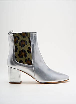 Bottines/boots matière lisse talon de 4 à 6cm argent DEFLORESYFLOREROS femme
