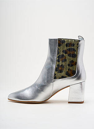 Bottines/boots matière lisse talon de 4 à 6cm argent DEFLORESYFLOREROS femme