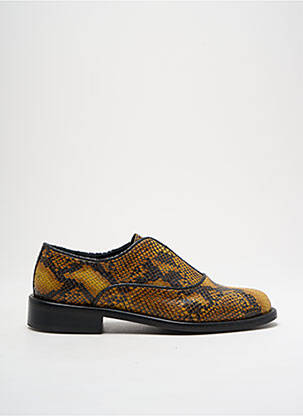 Derbies impression talon plat jusqu'à 3cm marron ANAKI femme