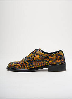Derbies bout rond talon plat jusqu'à 3cm marron ANAKI femme